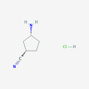 (1S,3R)-3-aminocyclopentane-1-carbonitrile hydrochloride