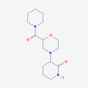 3-[2-(Piperidine-1-carbonyl)morpholin-4-yl]piperidin-2-one