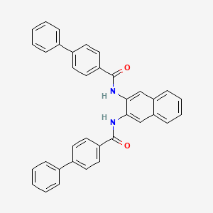 molecular formula C36H26N2O2 B2485606 N-(3-{[1,1'-biphenyl]-4-amido}naphthalen-2-yl)-[1,1'-biphenyl]-4-carboxamide CAS No. 313480-85-2