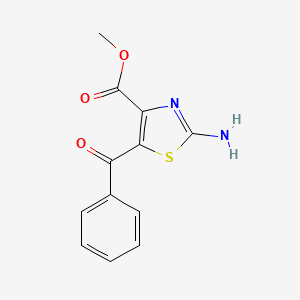 molecular formula C12H10N2O3S B2485620 Methyl 2-amino-5-benzoyl-1,3-thiazole-4-carboxylate CAS No. 2310143-59-8