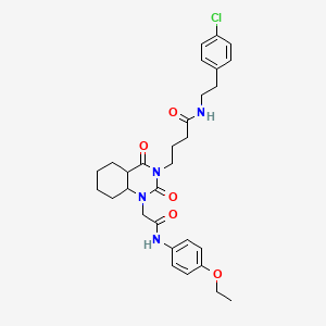 molecular formula C30H31ClN4O5 B2485634 N-[2-(4-chlorophenyl)ethyl]-4-(1-{[(4-ethoxyphenyl)carbamoyl]methyl}-2,4-dioxo-1,2,3,4-tetrahydroquinazolin-3-yl)butanamide CAS No. 896376-95-7