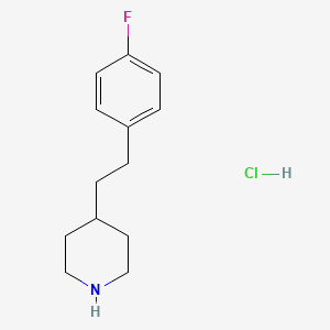 molecular formula C13H19ClFN B2485641 4-[2-(4-Fluorophenyl)ethyl]-piperidine HCl CAS No. 148135-87-9; 148492-11-9