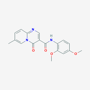 molecular formula C18H17N3O4 B2485662 N-(2,4-dimethoxyphenyl)-7-methyl-4-oxo-4H-pyrido[1,2-a]pyrimidine-3-carboxamide CAS No. 877650-03-8
