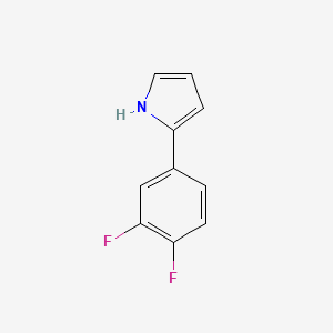 molecular formula C10H7F2N B2485674 2-(3,4-Difluorophenyl)pyrrole CAS No. 2096453-80-2