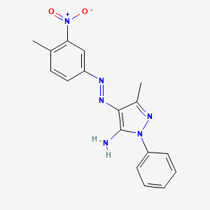 (Z)-3-methyl-4-(2-(4-methyl-3-nitrophenyl)hydrazono)-1-phenyl-1H-pyrazol-5(4H)-imine