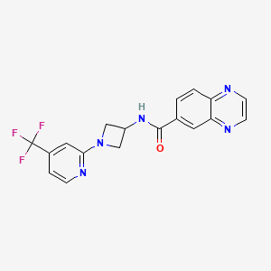 N-[1-[4-(Trifluoromethyl)pyridin-2-yl]azetidin-3-yl]quinoxaline-6-carboxamide