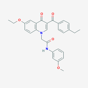 2-(6-ethoxy-3-(4-ethylbenzoyl)-4-oxoquinolin-1(4H)-yl)-N-(3-methoxyphenyl)acetamide