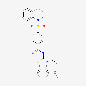 (Z)-4-((3,4-dihydroquinolin-1(2H)-yl)sulfonyl)-N-(4-ethoxy-3-ethylbenzo[d]thiazol-2(3H)-ylidene)benzamide