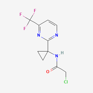 2-Chloro-N-[1-[4-(trifluoromethyl)pyrimidin-2-yl]cyclopropyl]acetamide