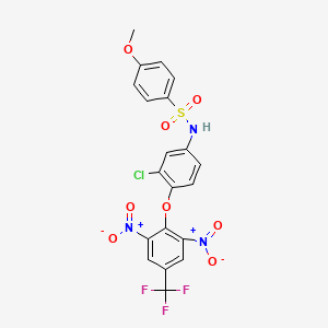 N-(3-Chloro-4-(2,6-dinitro-4-(trifluoromethyl)phenoxy)phenyl)-4-methoxybenzenesulfonamide