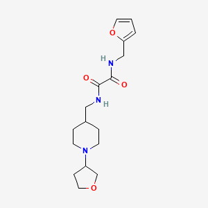 molecular formula C17H25N3O4 B2485725 N1-(furan-2-ylmethyl)-N2-((1-(tetrahydrofuran-3-yl)piperidin-4-yl)methyl)oxalamide CAS No. 2034607-73-1