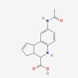 8-Acetylamino-3a,4,5,9b-tetrahydro-3H-cyclopenta[c]quinoline-4-carboxylic acid