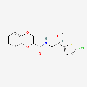 N-(2-(5-chlorothiophen-2-yl)-2-methoxyethyl)-2,3-dihydrobenzo[b][1,4]dioxine-2-carboxamide