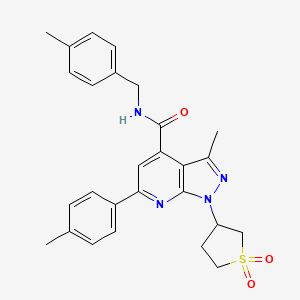 1-(1,1-dioxidotetrahydrothiophen-3-yl)-3-methyl-N-(4-methylbenzyl)-6-(p-tolyl)-1H-pyrazolo[3,4-b]pyridine-4-carboxamide