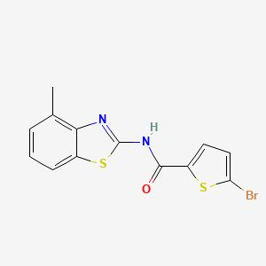 molecular formula C13H9BrN2OS2 B2485796 5-bromo-N-(4-methylbenzo[d]thiazol-2-yl)thiophene-2-carboxamide CAS No. 391223-71-5