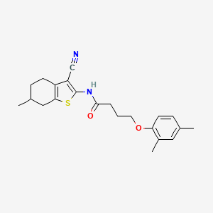 N-(3-cyano-6-methyl-4,5,6,7-tetrahydro-1-benzothiophen-2-yl)-4-(2,4-dimethylphenoxy)butanamide