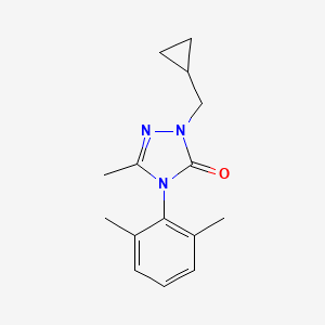 molecular formula C15H19N3O B2485799 2-(cyclopropylmethyl)-4-(2,6-dimethylphenyl)-5-methyl-2,4-dihydro-3H-1,2,4-triazol-3-one CAS No. 860789-21-5