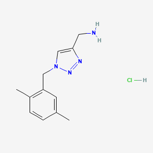 (1-(2,5-dimethylbenzyl)-1H-1,2,3-triazol-4-yl)methanamine hydrochloride