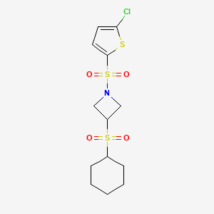 1-((5-Chlorothiophen-2-yl)sulfonyl)-3-(cyclohexylsulfonyl)azetidine
