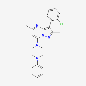 3-(2-Chlorophenyl)-2,5-dimethyl-7-(4-phenylpiperazin-1-yl)pyrazolo[1,5-a]pyrimidine