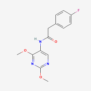 molecular formula C14H14FN3O3 B2485858 N-(2,4-dimethoxypyrimidin-5-yl)-2-(4-fluorophenyl)acetamide CAS No. 1797082-77-9
