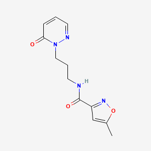5-methyl-N-(3-(6-oxopyridazin-1(6H)-yl)propyl)isoxazole-3-carboxamide