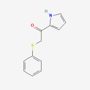 molecular formula C12H11NOS B2485867 2-phenylsulfanyl-1-(1H-pyrrol-2-yl)ethanone CAS No. 222047-13-4