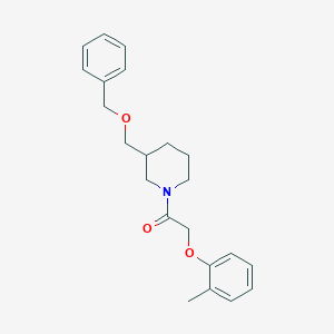 molecular formula C22H27NO3 B2485869 1-(3-((苄氧基)甲基哌啶-1-基)-2-(邻甲苯氧基)乙酮 CAS No. 1251551-76-4