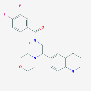 molecular formula C23H27F2N3O2 B2485871 3,4-二氟-N-(2-(1-甲基-1,2,3,4-四氢喹啉-6-基)-2-吗啉基乙基)苯甲酰胺 CAS No. 921896-09-5