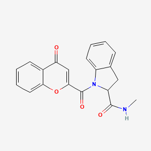 molecular formula C20H16N2O4 B2485872 N-methyl-1-(4-oxo-4H-chromene-2-carbonyl)indoline-2-carboxamide CAS No. 1103515-21-4