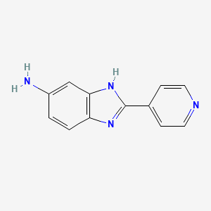 molecular formula C12H10N4 B2485879 2-(pyridin-4-yl)-1H-1,3-benzodiazol-5-amine CAS No. 1724-67-0