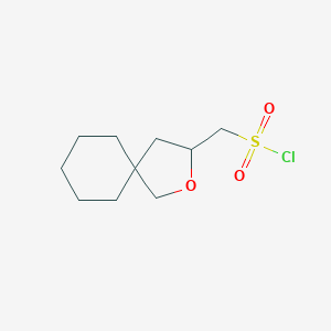 molecular formula C10H17ClO3S B2485884 {2-Oxaspiro[4.5]decan-3-yl}methanesulfonyl chloride CAS No. 2090559-66-1