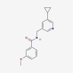 molecular formula C17H18N2O2 B2485886 N-[(5-cyclopropylpyridin-3-yl)methyl]-3-methoxybenzamide CAS No. 2034393-09-2