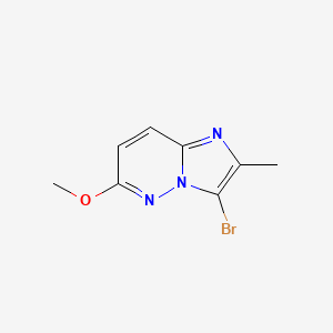 molecular formula C8H8BrN3O B2485895 3-Bromo-6-methoxy-2-methylimidazo[1,2-b]pyridazine CAS No. 1369233-11-3