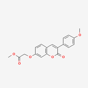 molecular formula C19H16O6 B2485914 methyl 2-{[3-(4-methoxyphenyl)-2-oxo-2H-chromen-7-yl]oxy}acetate CAS No. 869080-35-3