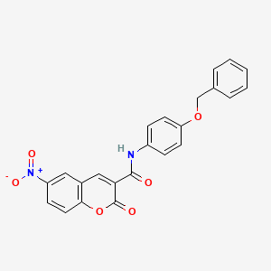 molecular formula C23H16N2O6 B2485924 N-(4-(benzyloxy)phenyl)-6-nitro-2-oxo-2H-chromene-3-carboxamide CAS No. 683248-62-6