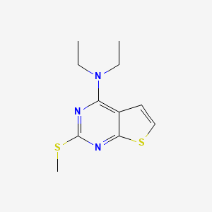 molecular formula C11H15N3S2 B2485940 N,N-diethyl-2-(methylsulfanyl)thieno[2,3-d]pyrimidin-4-amine CAS No. 383146-91-6