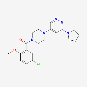molecular formula C20H24ClN5O2 B2485947 (5-Chloro-2-methoxyphenyl)(4-(6-(pyrrolidin-1-yl)pyridazin-4-yl)piperazin-1-yl)methanone CAS No. 1797978-63-2