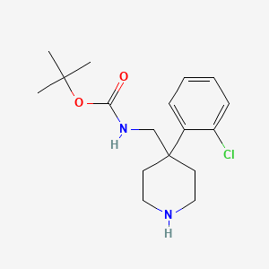 molecular formula C17H25ClN2O2 B2485972 tert-Butyl [4-(2-chlorophenyl)piperidin-4-yl]methylcarbamate CAS No. 1707602-20-7