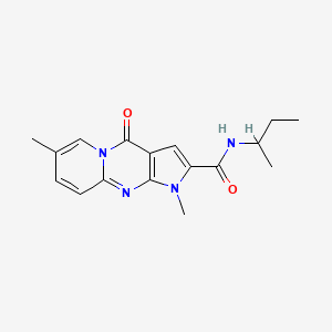 molecular formula C17H20N4O2 B2486019 N-(butan-2-yl)-6,12-dimethyl-2-oxo-1,6,8-triazatricyclo[7.4.0.0^{3,7}]trideca-3(7),4,8,10,12-pentaene-5-carboxamide CAS No. 946359-19-9