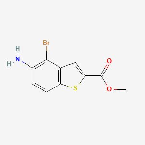 molecular formula C10H8BrNO2S B2486027 Methyl 5-amino-4-bromo-1-benzothiophene-2-carboxylate CAS No. 2090456-55-4