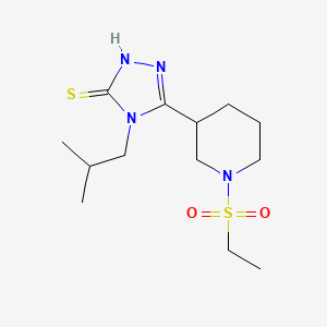 molecular formula C13H24N4O2S2 B2486032 5-[1-(ethylsulfonyl)piperidin-3-yl]-4-isobutyl-4H-1,2,4-triazole-3-thiol CAS No. 932830-51-8