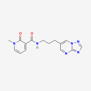 molecular formula C15H16N6O2 B2486065 1-methyl-2-oxo-N-(3-{[1,2,4]triazolo[1,5-a]pyrimidin-6-yl}propyl)-1,2-dihydropyridine-3-carboxamide CAS No. 1904057-27-7