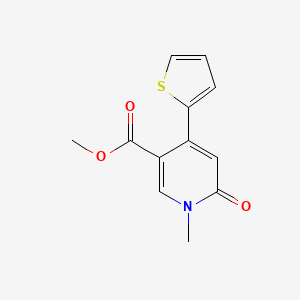 molecular formula C12H11NO3S B2486075 Methyl 1-methyl-6-oxo-4-(thiophen-2-yl)-1,6-dihydropyridine-3-carboxylate CAS No. 2034621-24-2