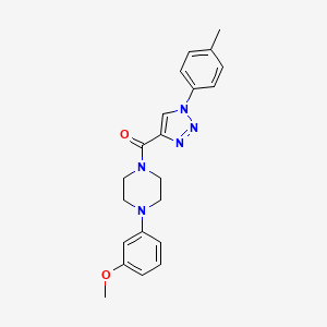 molecular formula C21H23N5O2 B2486076 [4-(3-methoxyphenyl)piperazin-1-yl][1-(4-methylphenyl)-1H-1,2,3-triazol-4-yl]methanone CAS No. 1326860-96-1
