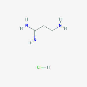 molecular formula C3H10ClN3 B2486084 3-Aminopropanimidamide hydrochloride CAS No. 1262515-98-9