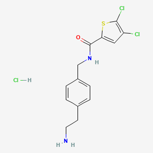 N-[[4-(2-Aminoethyl)phenyl]methyl]-4,5-dichlorothiophene-2-carboxamide;hydrochloride