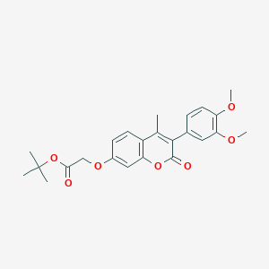 molecular formula C24H26O7 B2486108 tert-butyl 2-((3-(3,4-dimethoxyphenyl)-4-methyl-2-oxo-2H-chromen-7-yl)oxy)acetate CAS No. 869080-73-9