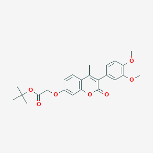 B2486108 tert-butyl 2-((3-(3,4-dimethoxyphenyl)-4-methyl-2-oxo-2H-chromen-7-yl)oxy)acetate CAS No. 869080-73-9