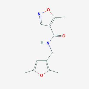 molecular formula C12H14N2O3 B2486110 N-[(2,5-DIMETHYLFURAN-3-YL)METHYL]-5-METHYL-1,2-OXAZOLE-4-CARBOXAMIDE CAS No. 1428371-25-8
